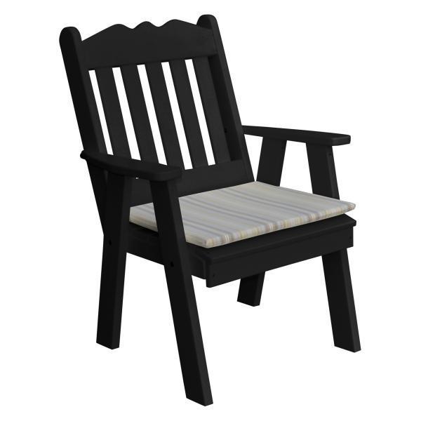 A &amp; L Furniture Recycled Plastic Poly Royal English Chair Outdoor Chairs Black