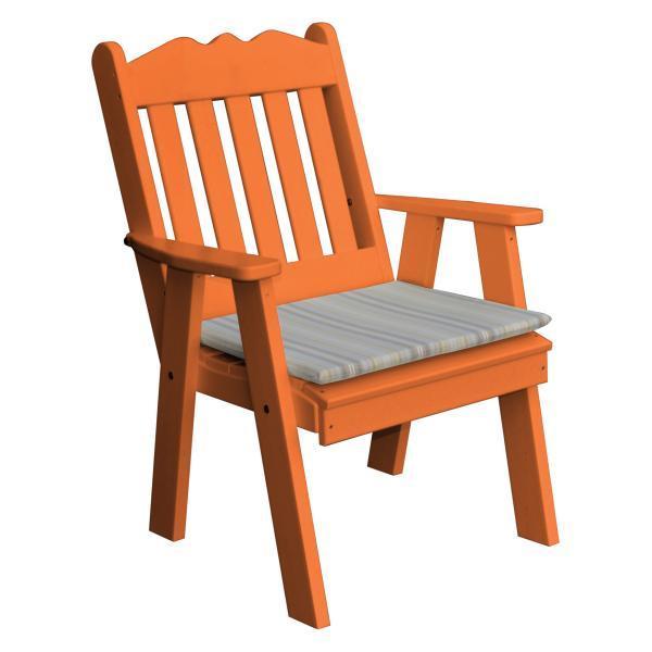A &amp; L Furniture Recycled Plastic Poly Royal English Chair Outdoor Chairs Orange