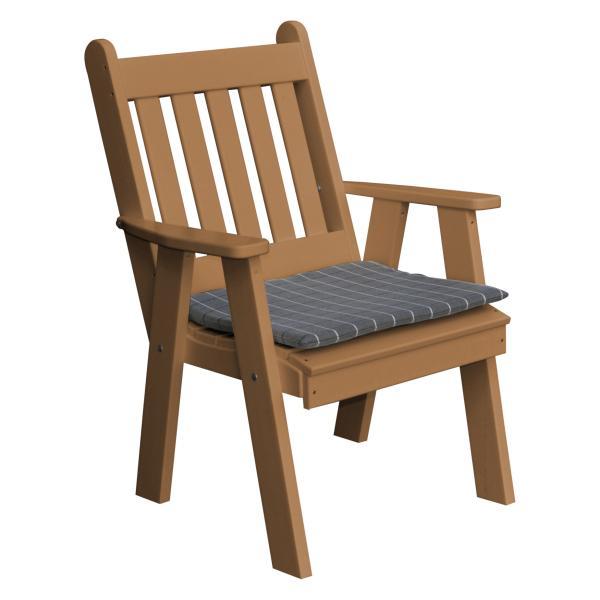 A &amp; L Furniture Recycled Plastic Poly Traditional English Chair Outdoor Chairs Cedar
