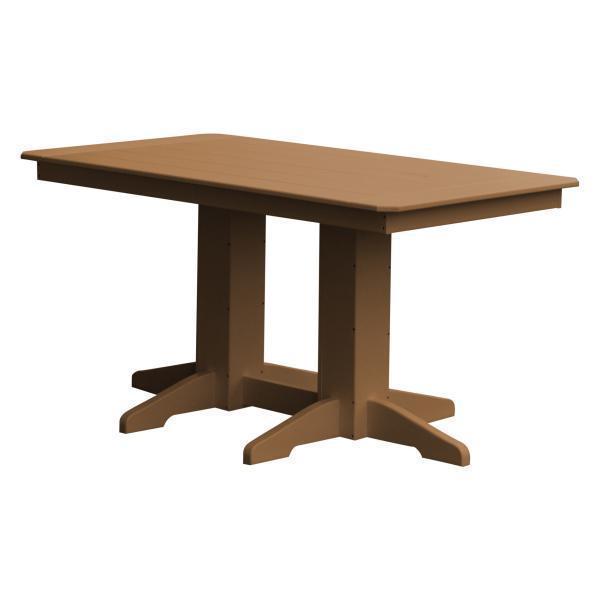A &amp; L Furniture Recycled Plastic Rectangular Dining Table Dining Table 5ft / Cedar / No
