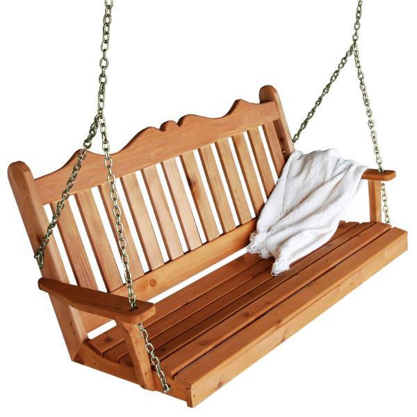 A &amp; L Furniture Royal English Swing Porch Swings 4ft / No / Unfinished