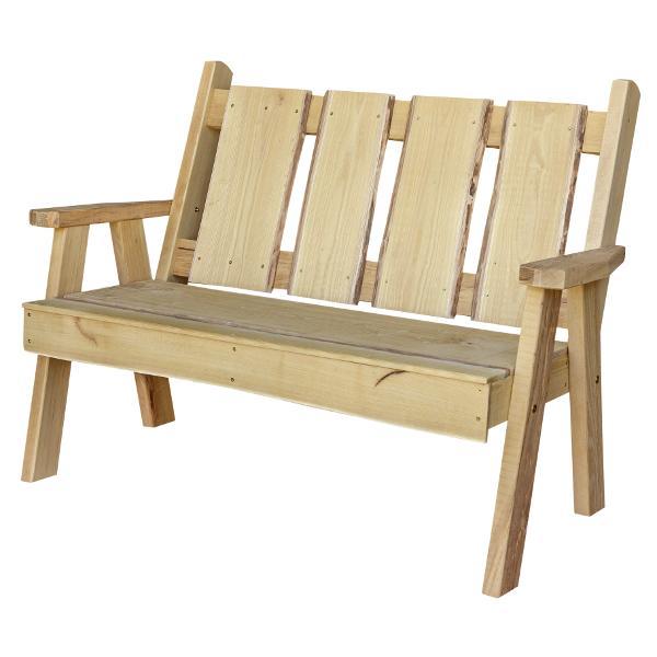A &amp; L Furniture Timberland Garden Bench Garden Benches 4ft / Unfinished
