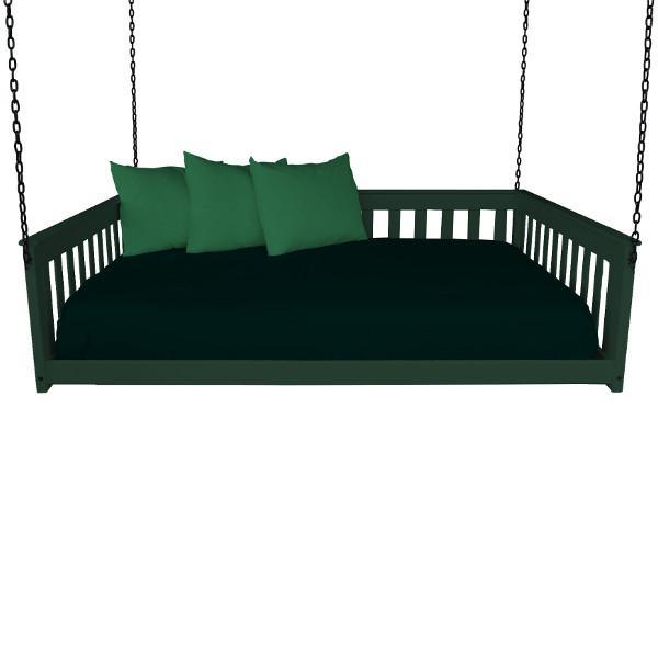 A &amp; L Furniture VersaLoft Mission Hanging Daybed with Chain Daybed Full / Dark Green