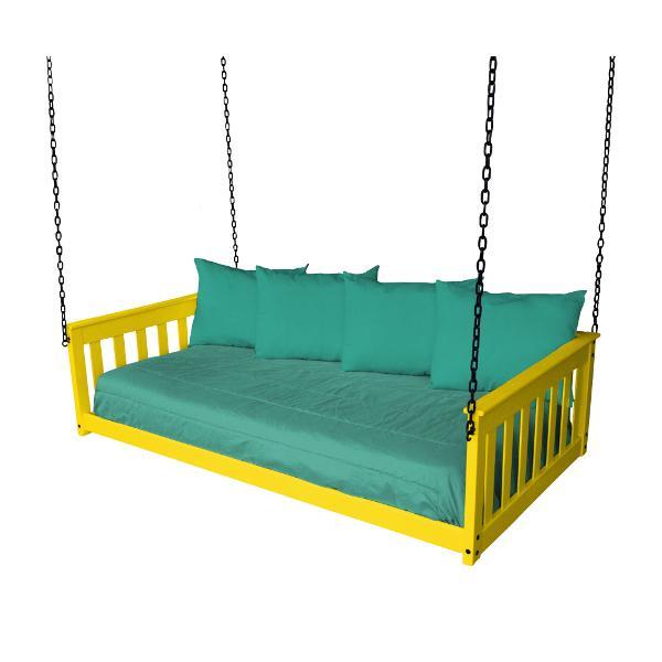 A &amp; L Furniture VersaLoft Mission Hanging Daybed with Chain Daybed Twin / Canary Yellow