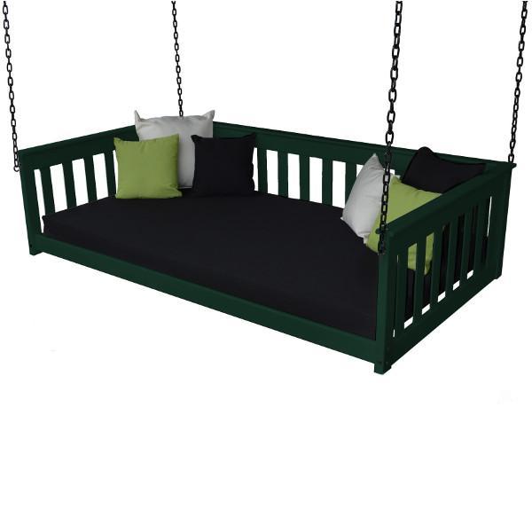 A &amp; L Furniture VersaLoft Mission Hanging Daybed with Chain Daybed Twin / Dark Green