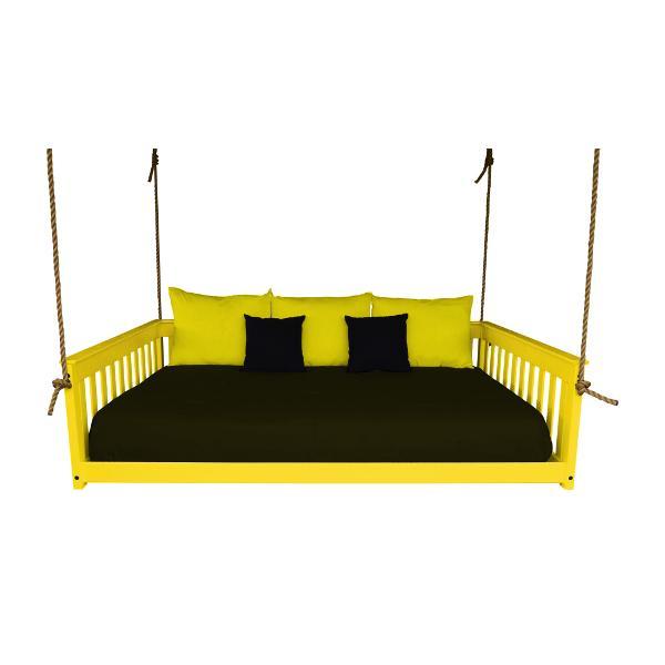 A &amp; L Furniture VersaLoft Mission Hanging Daybed with Rope Daybed Full / Canary Yellow