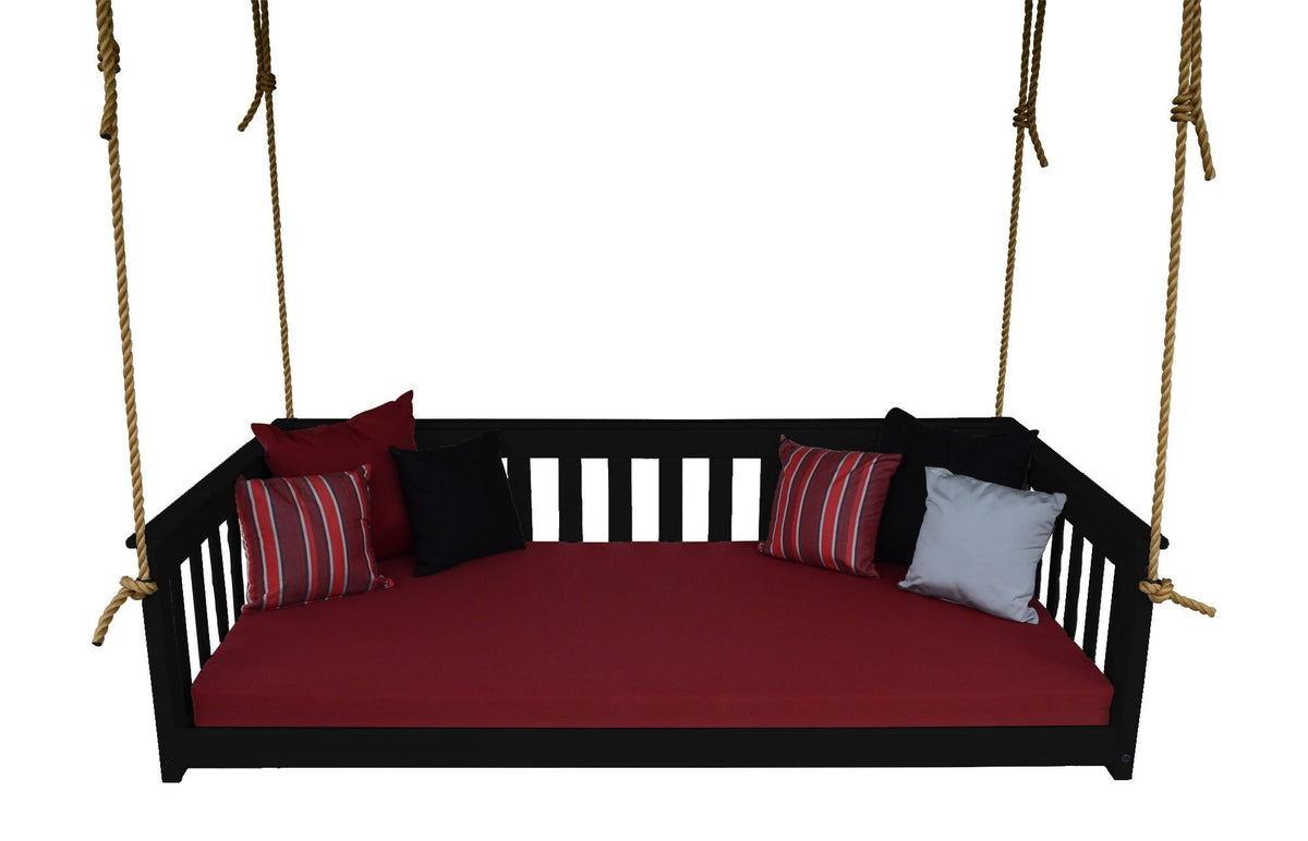 A &amp; L Furniture VersaLoft Mission Hanging Daybed with Rope Daybed Twin / Black