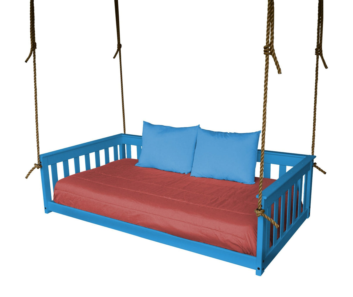 A &amp; L Furniture VersaLoft Mission Hanging Daybed with Rope Daybed Twin / Caribbean Blue
