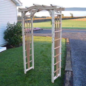 A & L Furniture Western Red Cedar Cranbrook Arbor Porch Swing Stands 3ft / Unfinished