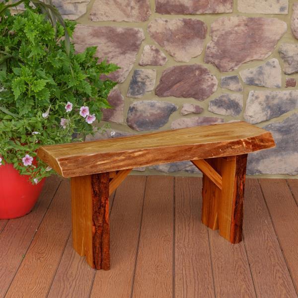 A &amp; L Furniture Wildwood Bench Garden Benches 2ft / Unfinished