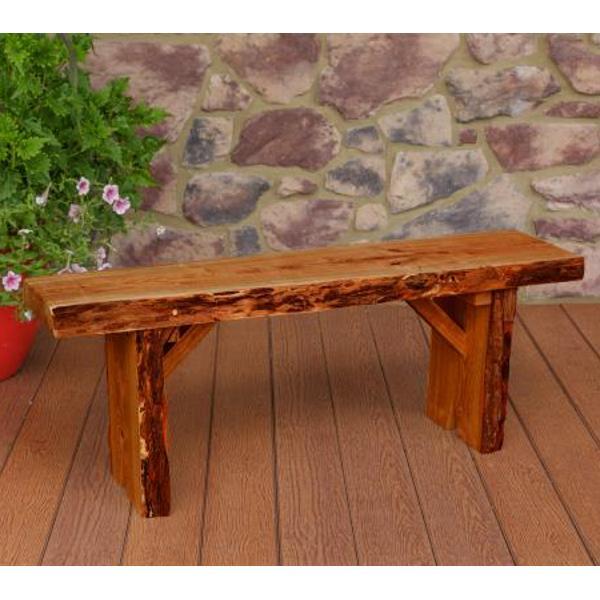 A &amp; L Furniture Wildwood Bench Garden Benches 4ft / Cedar