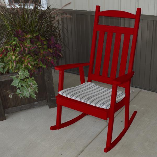 A &amp; L Furniture Yellow Pine Classic Porch Rocker Rocker Chair Unfinished