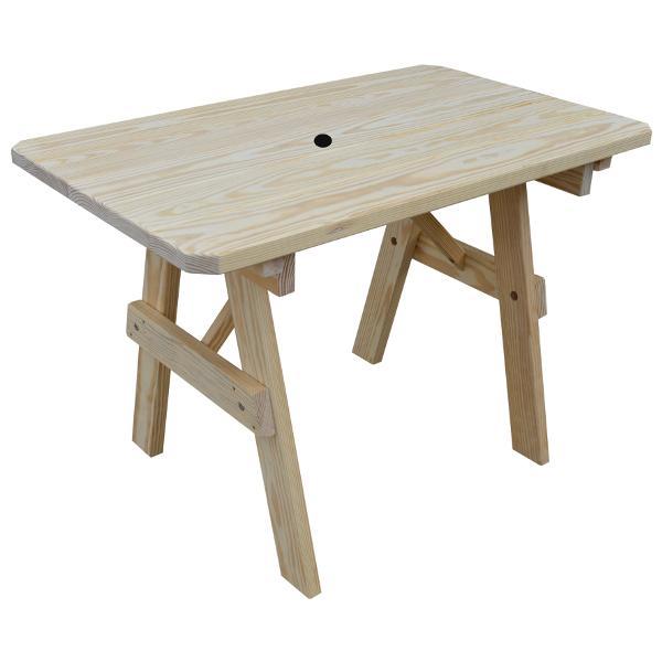 A &amp; L Furniture Yellow Pine Traditional Table Only – Size 6ft and 8ft Table 6ft / Unfinished / No