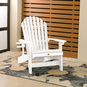 Adirondack 1 King Hamilton Folding and Reclining Outdoor Chair with 1 Easy-add Cup Holder Conversation Set