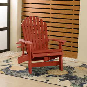 Adirondack 1 King Hamilton Folding and Reclining Outdoor Chair with 1 Easy-add Cup Holder Conversation Set