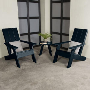 Adirondack 2 Barcelona Modern Chairs with 1 Barcelona Modern Side Table Conversation Set