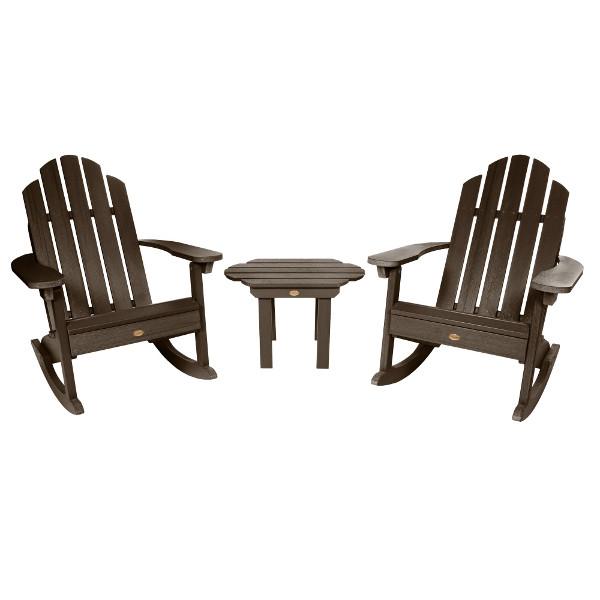 Adirondack 2 Classic Westport Rocking Chairs with 1 Classic Westport Side Table Conversation Set