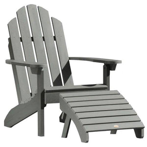 Adirondack Classic Westport Chair with Folding Ottoman Ottoman Coastal Teak