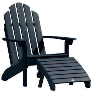 Adirondack Classic Westport Chair with Folding Ottoman Ottoman Federal Blue