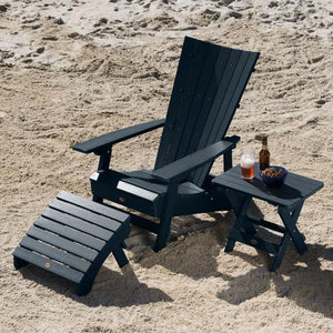 Adirondack Manhattan Beach Chair with Folding Side Table & Ottoman Conversation Set