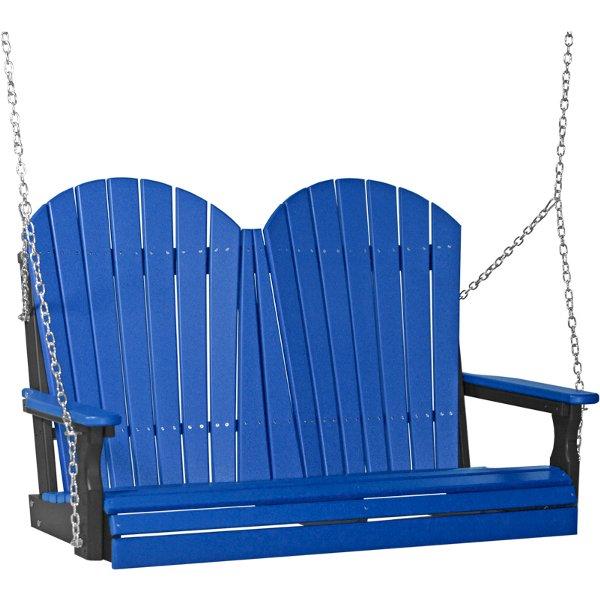 Adirondack Swing Porch Swing 4ft / Blue &amp; Black
