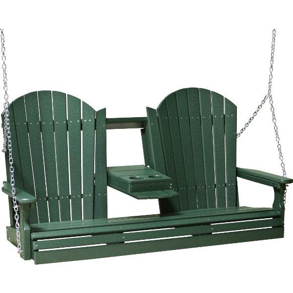 Adirondack Swing Porch Swing 5ft / Green