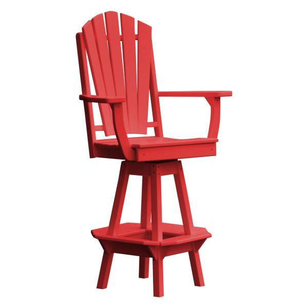 Adirondack Swivel Bar Chair w/Arms Outdoor Chair Bright Red