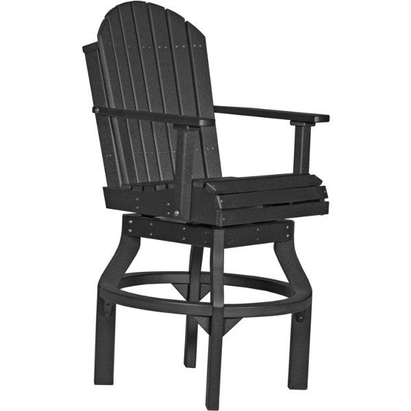 Adirondack Swivel Chair Swivel Chair Bar Height / Black