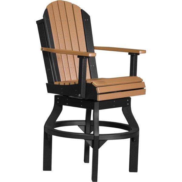 Adirondack Swivel Chair Swivel Chair Bar Height / Cedar &amp; Black
