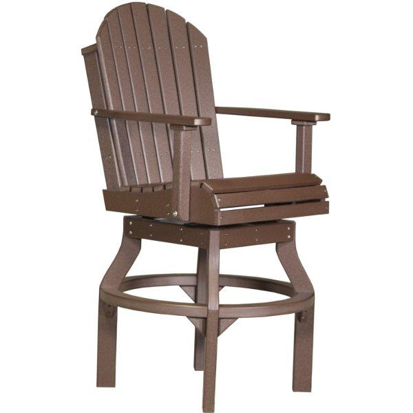 Adirondack Swivel Chair Swivel Chair Bar Height / Chestnut Brown
