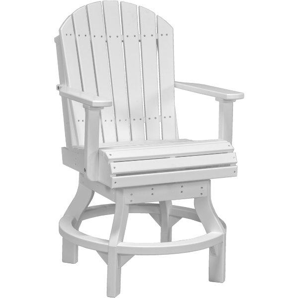 Adirondack Swivel Chair Swivel Chair Counter Height / White