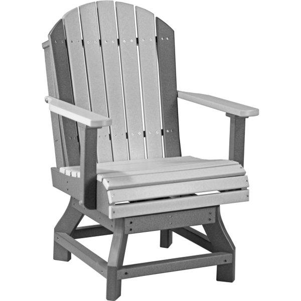 Adirondack Swivel Chair Swivel Chair Dining Height / Dove Gray &amp; Slate