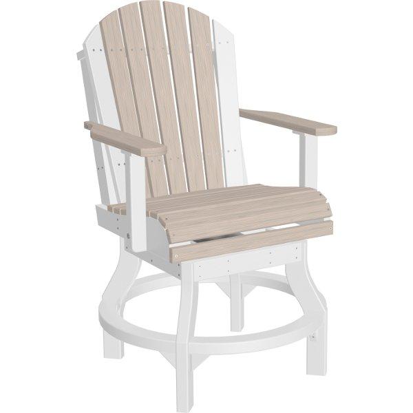 Adirondack Swivel Chair Swivel Chair Counter Height / Birch &amp; White