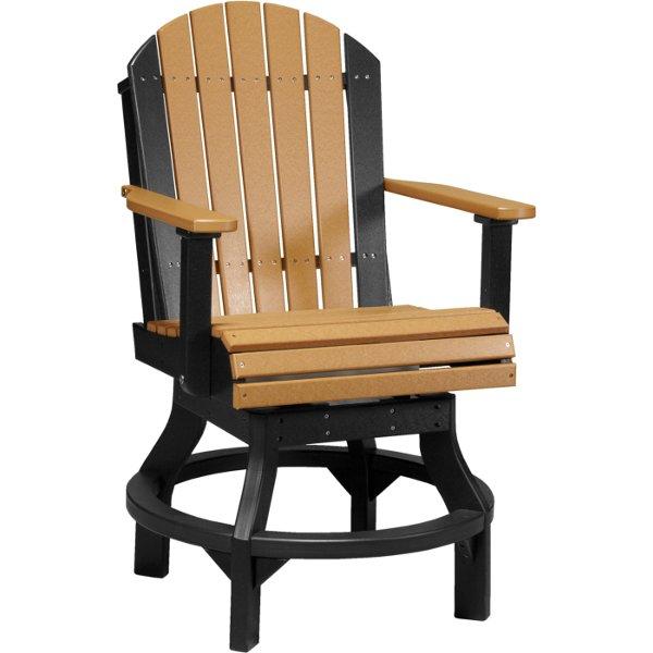 Adirondack Swivel Chair Swivel Chair Counter Height / Cedar &amp; Black