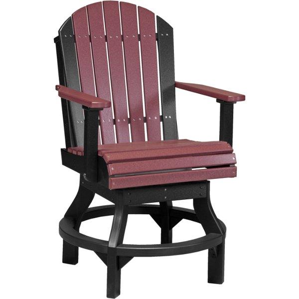 Adirondack Swivel Chair Swivel Chair Counter Height / Cherrywood &amp; Black