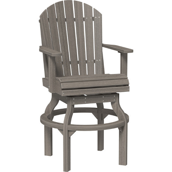 Adirondack Swivel Chair Swivel Chair Coastal Gray / Bar Height