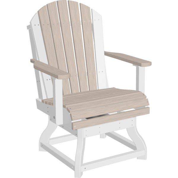 Adirondack Swivel Chair Swivel Chair Dining Height / Birch &amp; White
