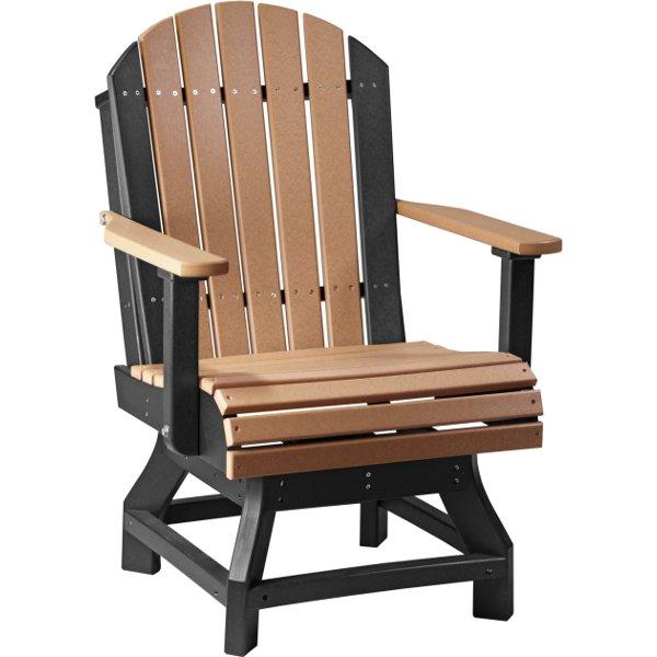 Adirondack Swivel Chair Swivel Chair Dining Height / Cedar &amp; Black