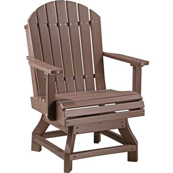 Adirondack Swivel Chair Swivel Chair Dining Height / Chestnut Brown