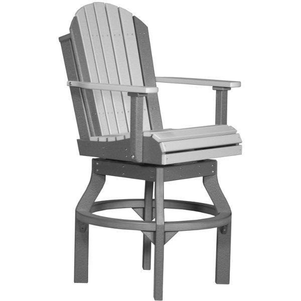 Adirondack Swivel Chair Swivel Chair Bar Height / Dove Gray &amp; Slate