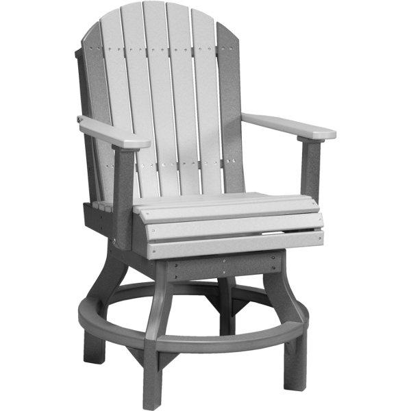 Adirondack Swivel Chair Swivel Chair Counter Height / Dove Gray &amp; Slate