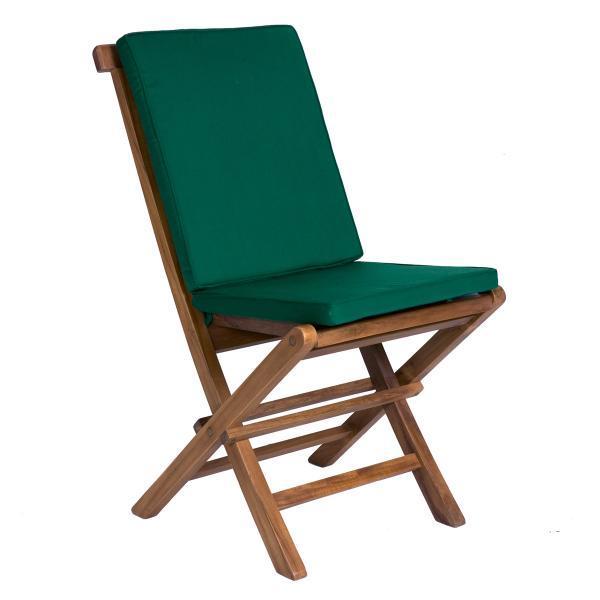 All Things Cedar 7-Piece Oval Folding Chair Set &amp; Cushion dining set Green