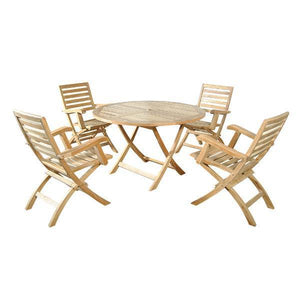 Anderson Teak Andrew Bahama 5-Pieces Folding Dining Set Dining Set