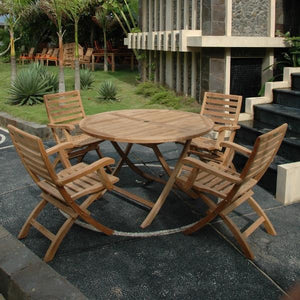 Anderson Teak Andrew Bahama 5-Pieces Folding Dining Set Dining Set