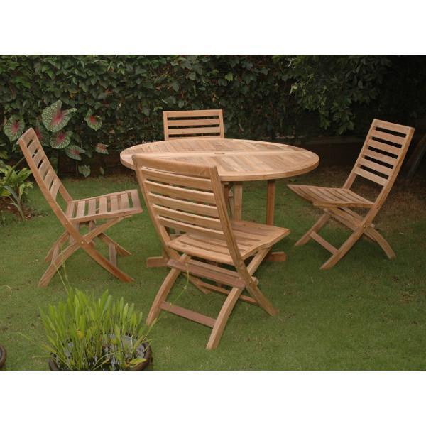 Anderson Teak Andrew Butterfly Folding 5-pieces Dining Set Dining Set