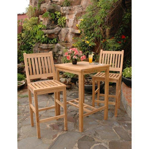 Anderson Teak Bahama Avalon 3-Pieces Square Bar Set Bar Set