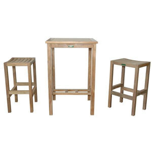 Anderson Teak Bahama Montego 3-Pieces Square Bar Set Bar Set