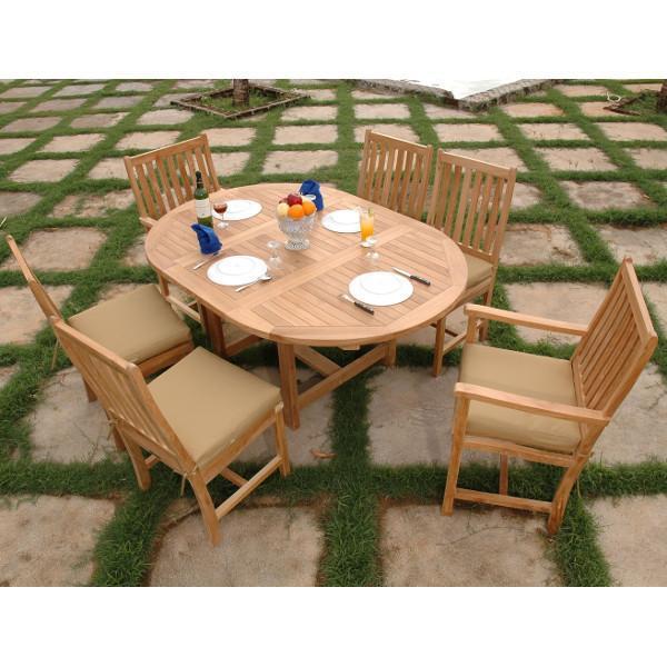Anderson Teak Bahama Wilshire 7-Pieces Extension Dining Set Dining Set
