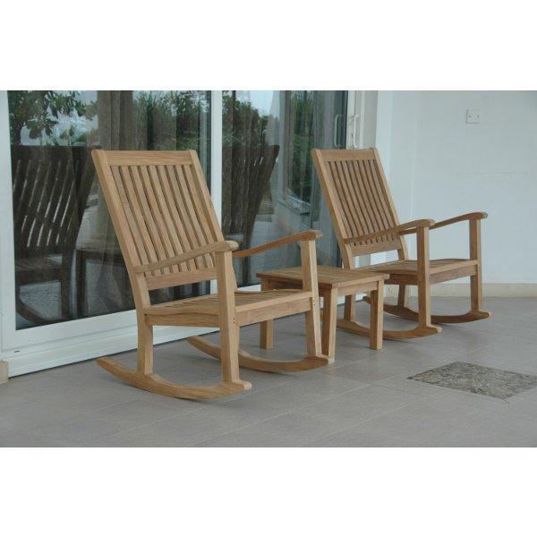 Anderson Teak Del-Amo Bahama 3-Pieces Set with Square Side Table Seating Set