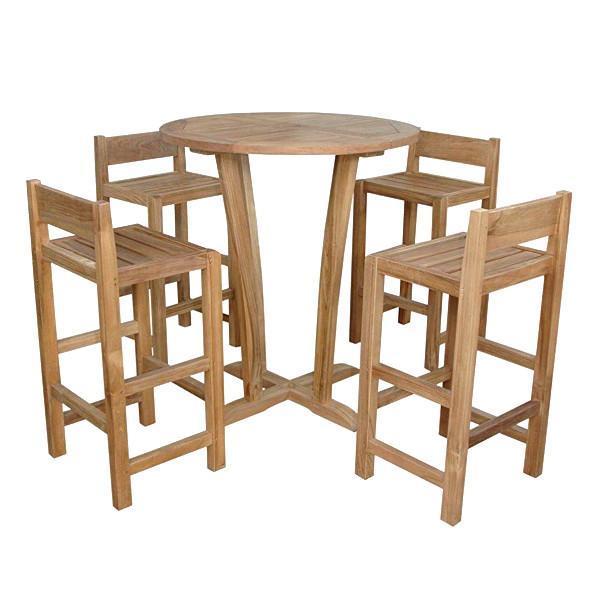 Anderson Teak Descanso Sedona 5-Pieces Bar Table Bar Set